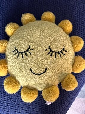 Sunshine Pom-Pom Accent Pillow - Yellow
